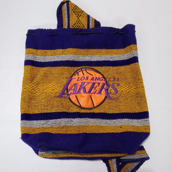 Los Angeles Lakers Women Handbag Blue Yellow‎ Logo Embroidered - Picture 1 of 5
